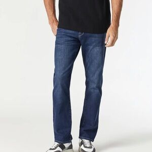 Mavi Men Sz 35x30 Matt Relaxed Straight Leg Blue Stretch Jeans